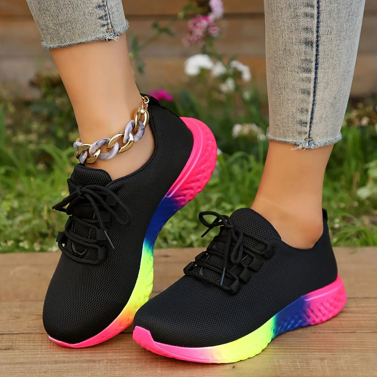 Women's Sneakers with Arch Support Wide Zapatos Negros para Mujer Elegantes Bajos All Black Nursing Shoes for Women Womens Tennis Shoes Size 10 Trending Womens Black Non Slip Dress Work Shoes