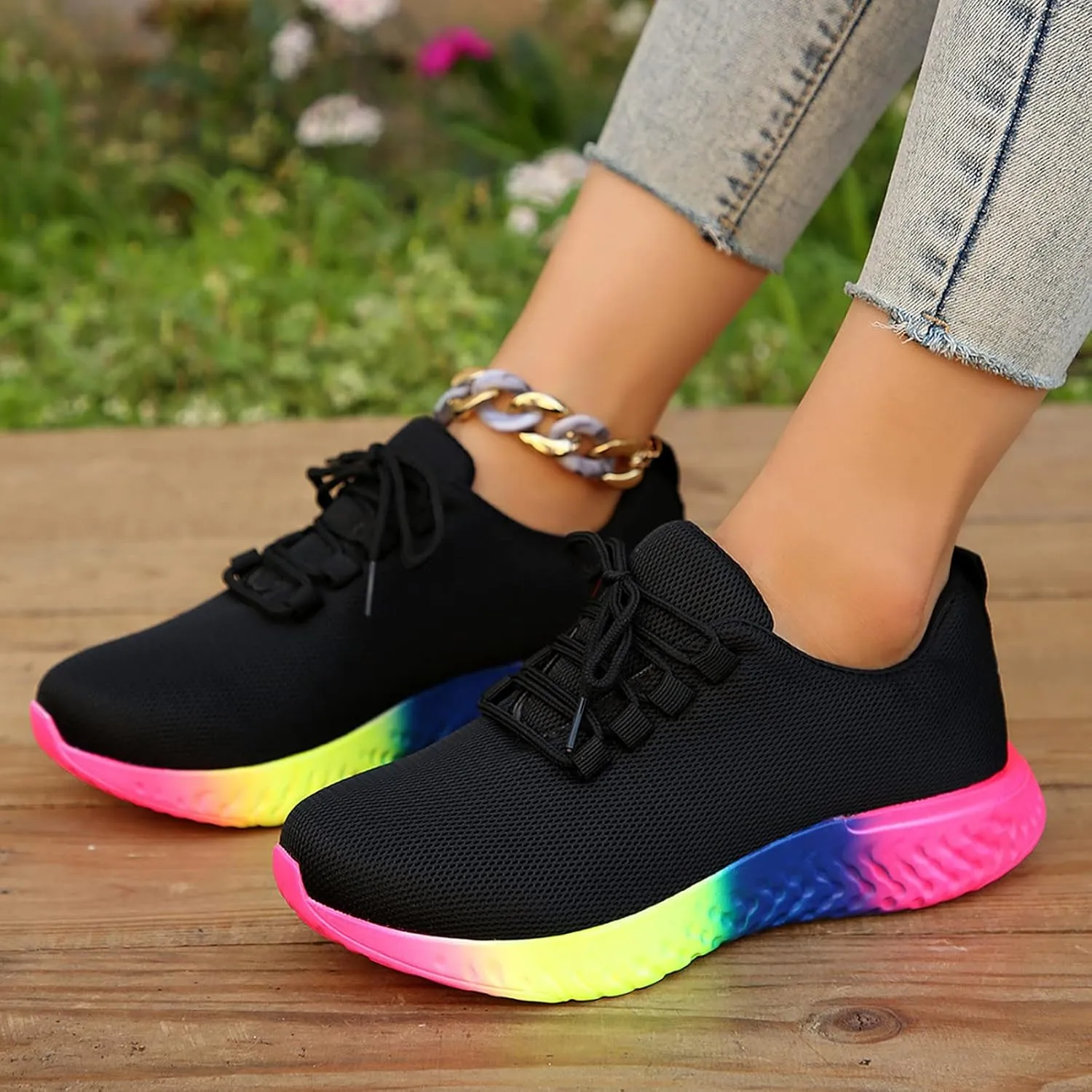 Women's Sneakers with Arch Support Wide Zapatos Negros para Mujer Elegantes Bajos All Black Nursing Shoes for Women Womens Tennis Shoes Size 10 Trending Womens Black Non Slip Dress Work Shoes