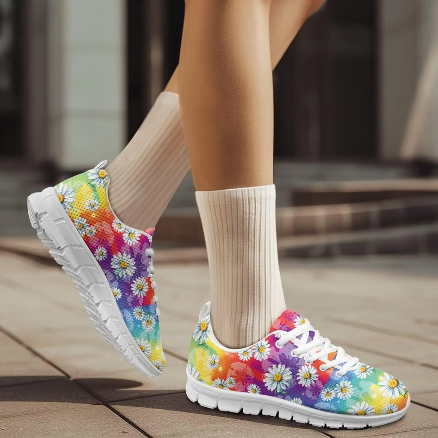 Women's Tennis Shoes Lightweight Breathable Mesh Sneakers for Daily Wear