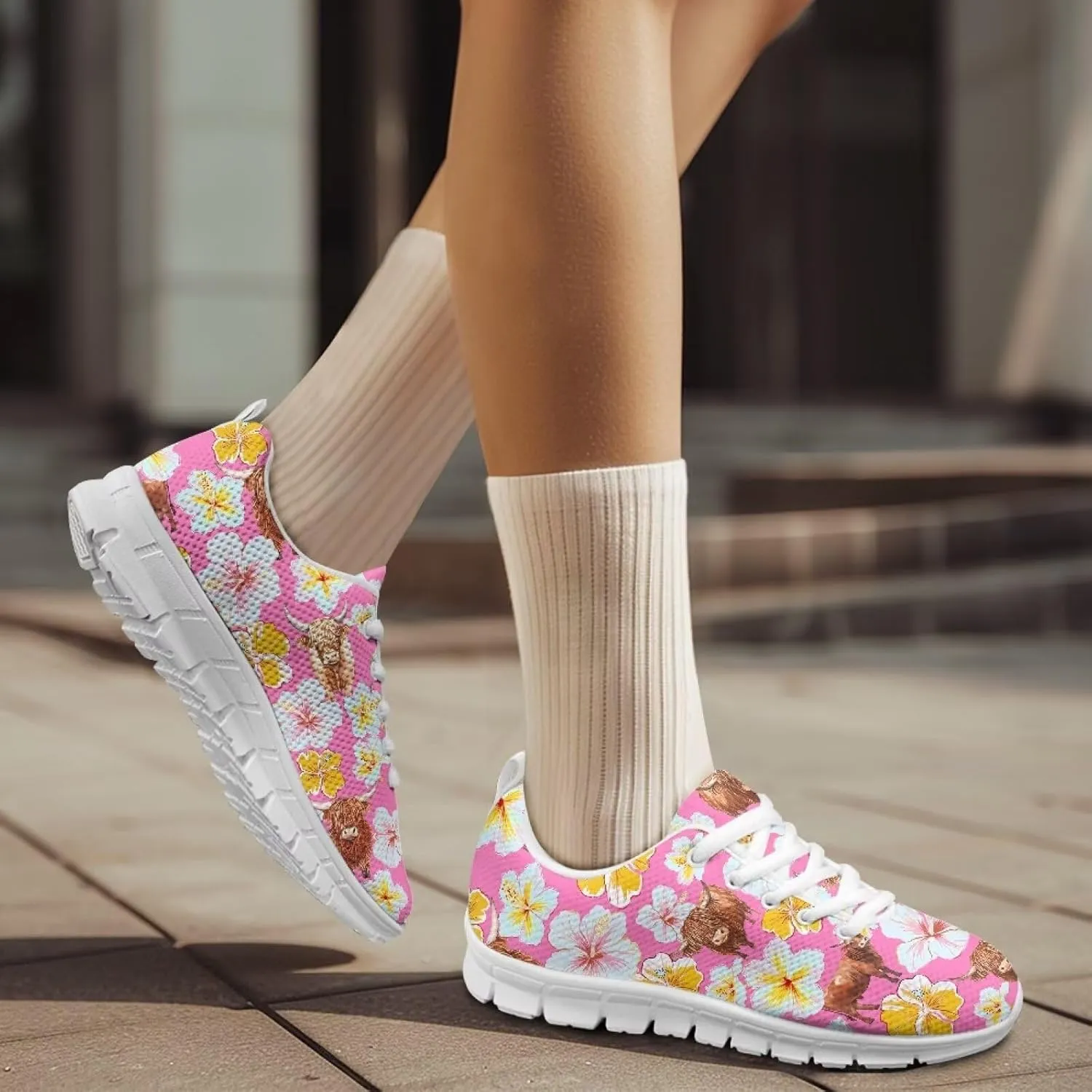 Women's Tennis Shoes Lightweight Breathable Mesh Sneakers for Daily Wear