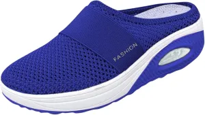 Womens Tennis Slipper Sneakers Breathable Fitness Shoes Slingback Lightweight Running Shoes Casual Platform Gym Sports Slip-Ons Memory Foam Orthopedic Wedges