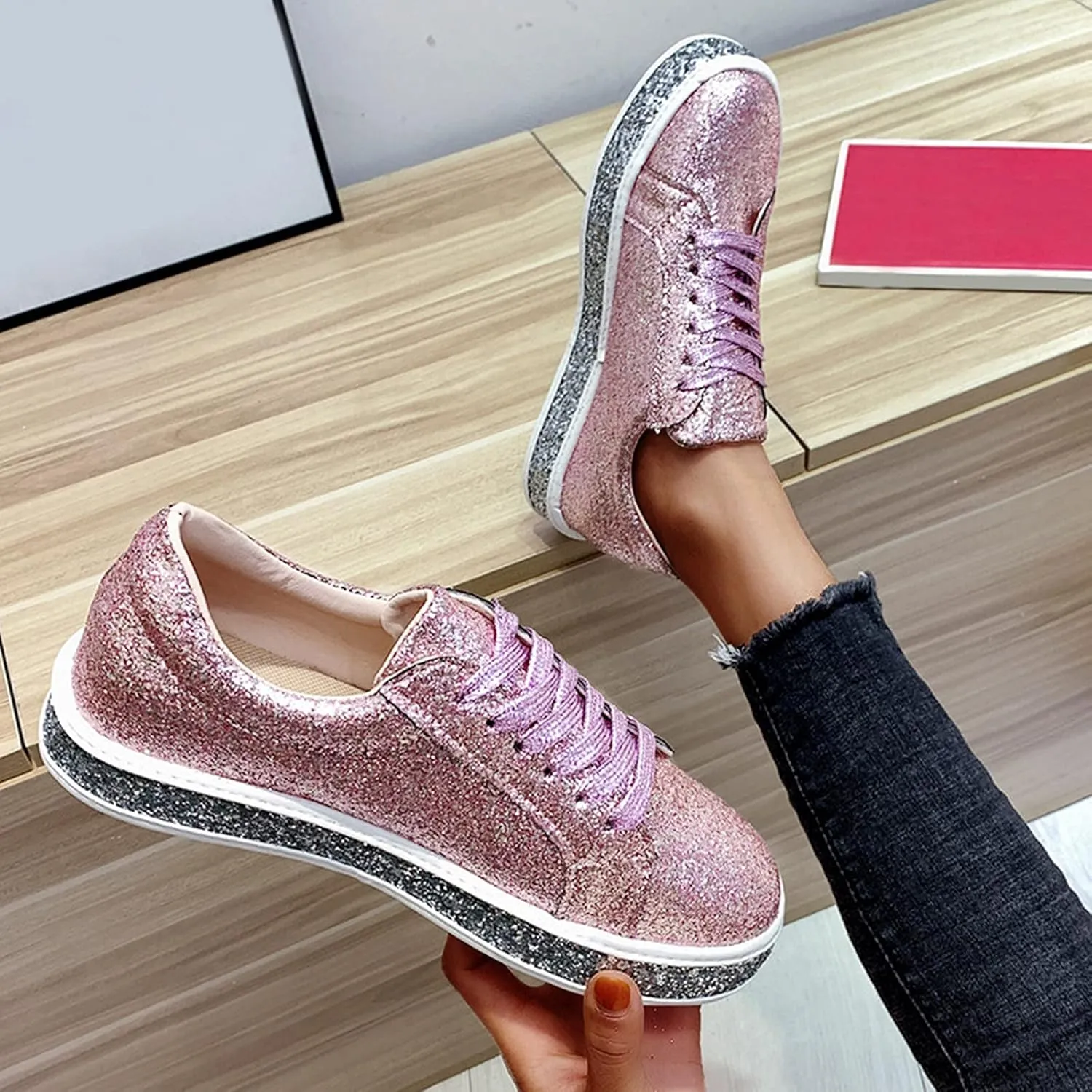 Womens Trail Running Shoes Wide Width Womens Pull On Sneakers Black Soles Casual Shoes for Women 2023 Walking Shoes Women Athletic Shoes Women Wide Width