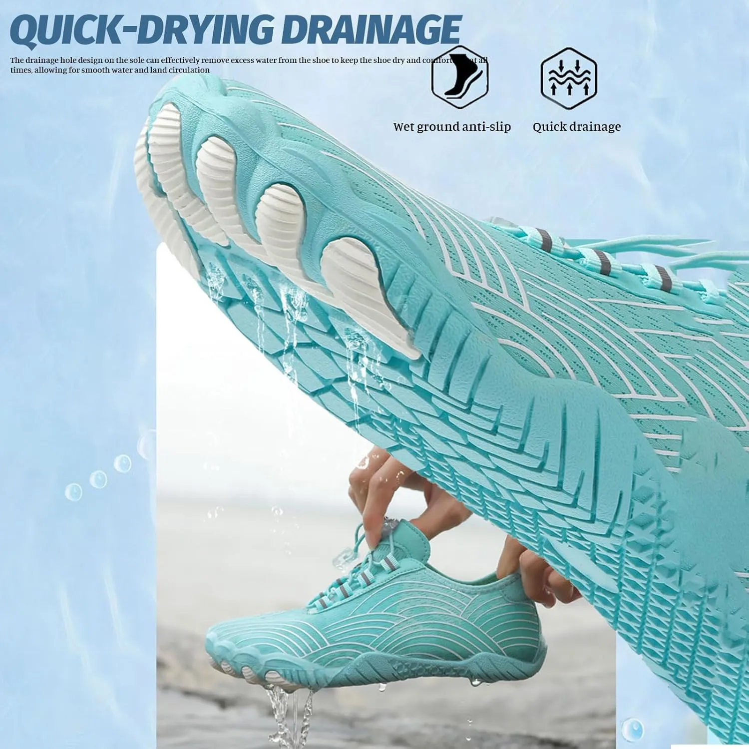 Women's Waterproof Hiking Shoes Pro-Healthy&Non-Slip Breathable Barefoot Shoes Wide Toe Box Grounded Footwear Running Trekking Trail Shoe Cross Trainer Walking Sneakers Beach Swim Footwear Unisex