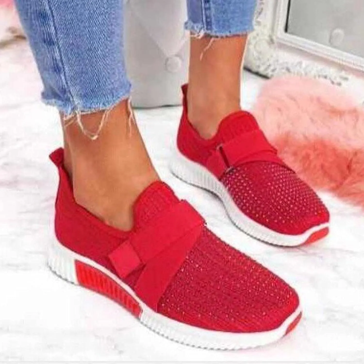 Womens White Platform Sneakers High Top Platform Shoes Fashion Canvas Comfortable Walking Shoes Women Canvas Loafers Women Shoes Slip On Sneakers