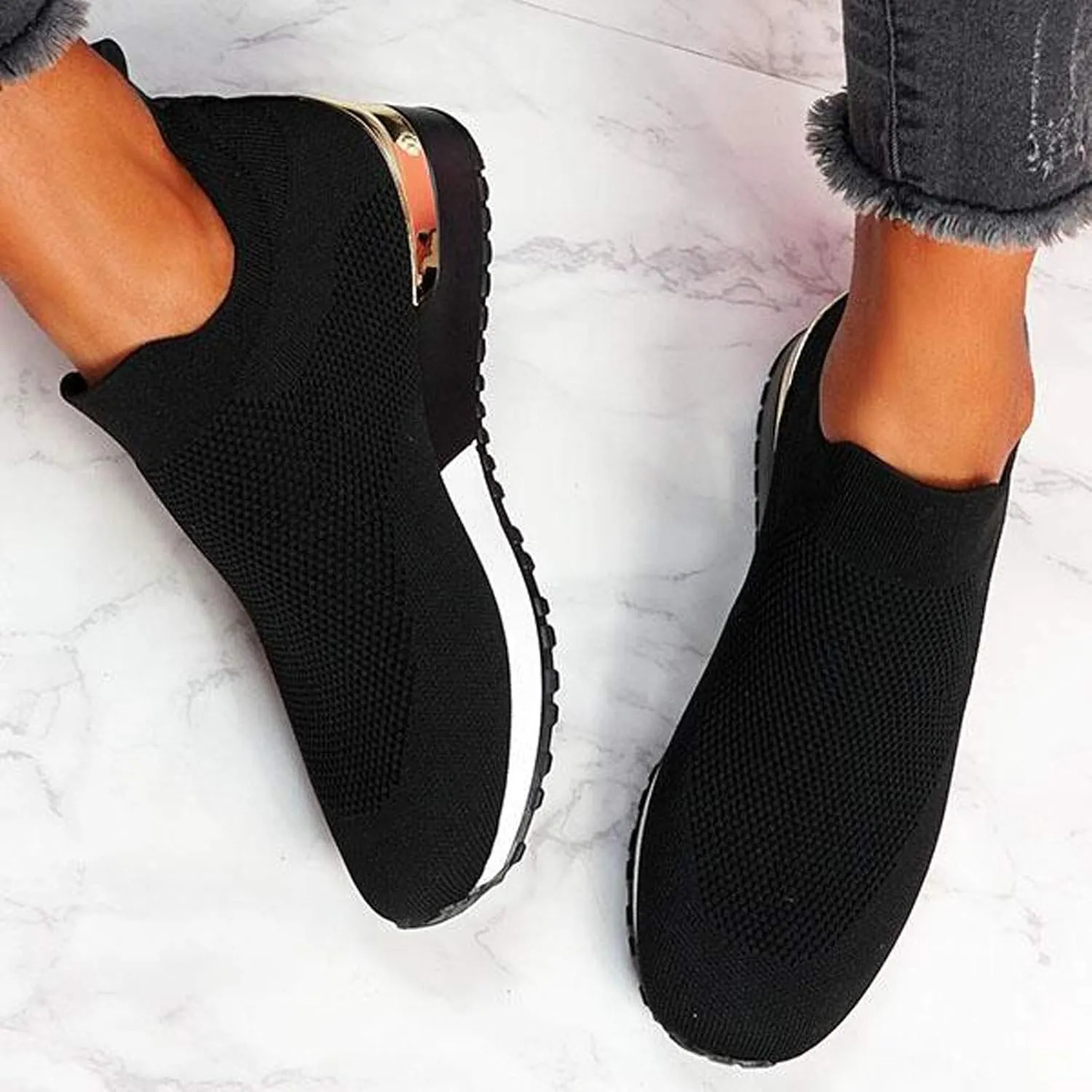 Womens White Platform Sneakers High Top Platform Shoes Fashion Canvas Comfortable Walking Shoes Women Canvas Loafers Women Shoes Slip On Sneakers