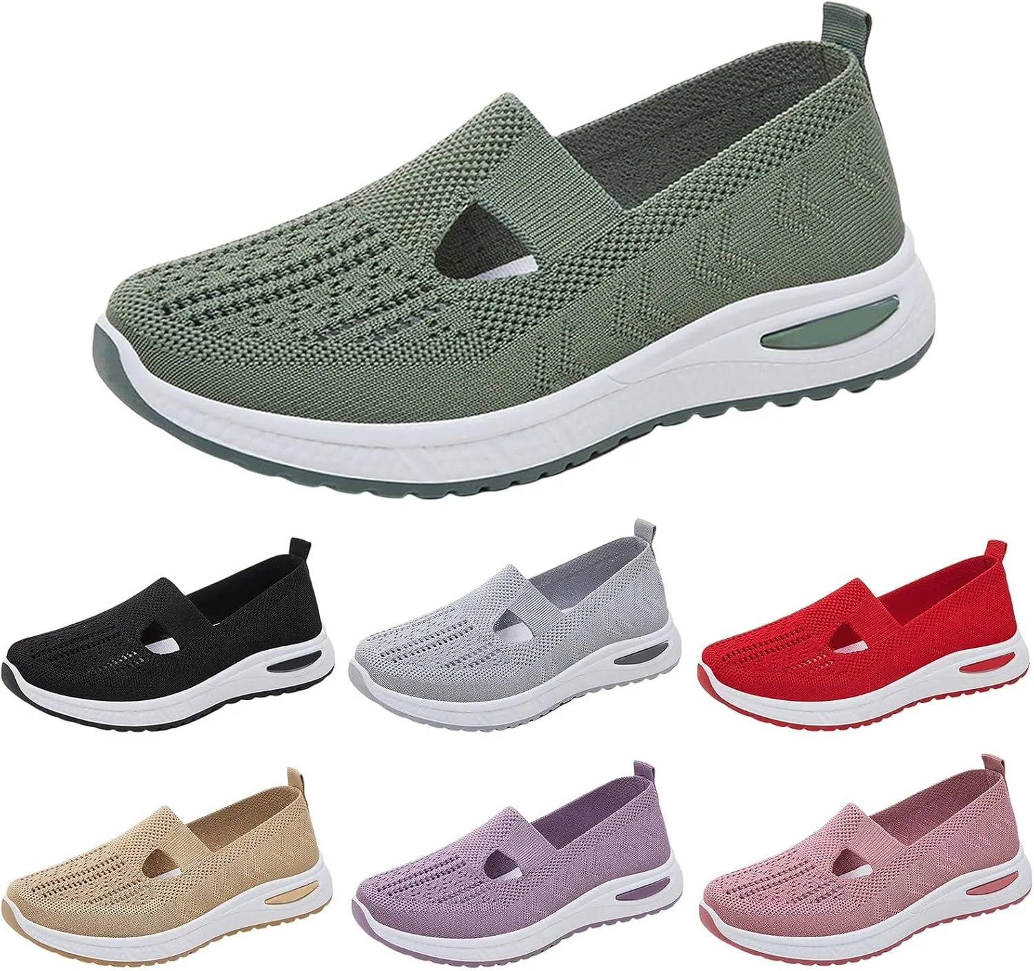 Women's Woven Orthopedic Breathable Soft Shoes Womens Running Shoes Wide Feet Casual Slip On Shoes Platform Sneakers Platform Tennis Shoe Casual Loafers