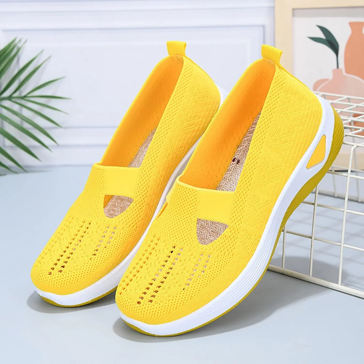 Women's Woven Orthopedic Breathable Soft Sole Womens Tennis Shoes Wide Width Ladies Casual Shoes Men Shoes Sneakers Red Tennis Shoe Loafers Shoe