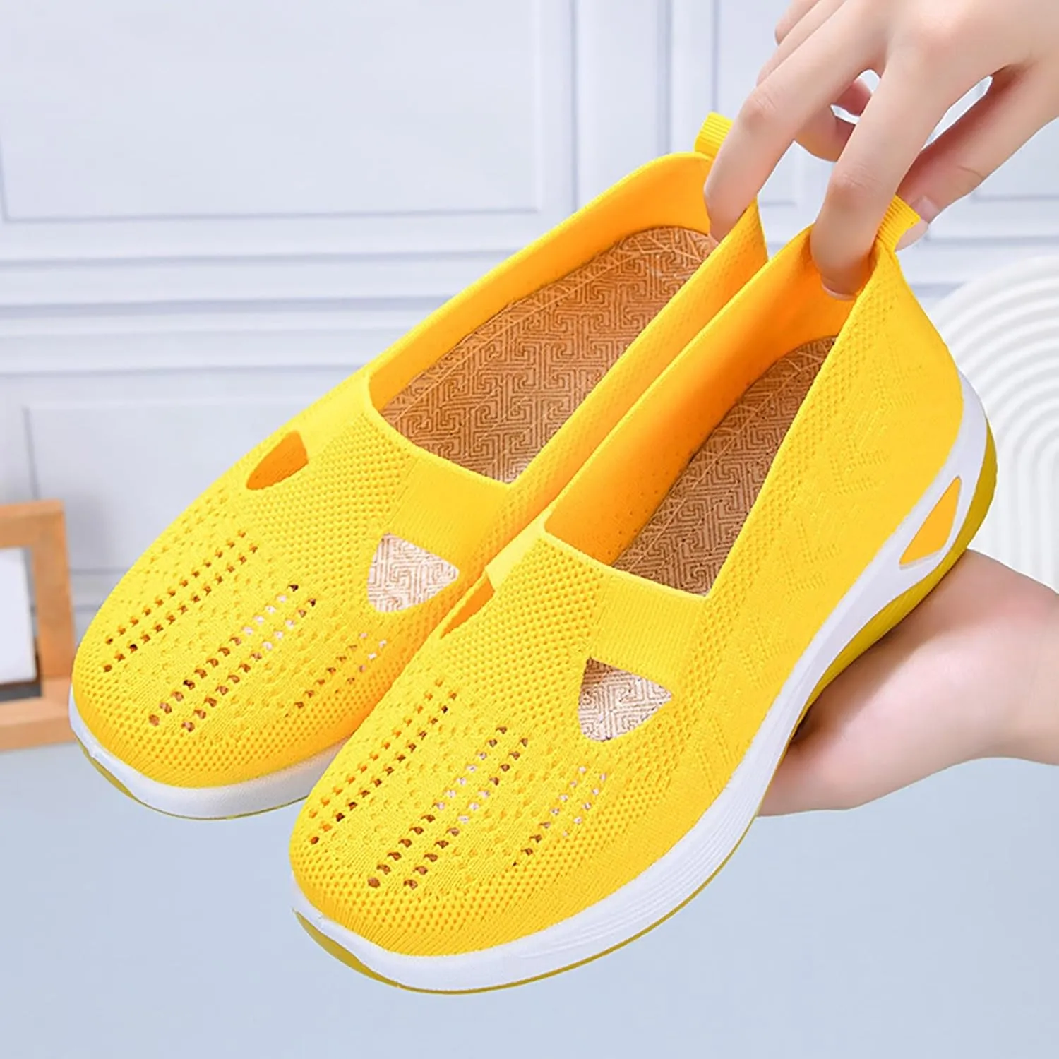 Women's Woven Orthopedic Breathable Soft Sole Womens Tennis Shoes Wide Width Ladies Casual Shoes Men Shoes Sneakers Red Tennis Shoe Loafers Shoe