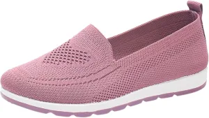 Women's Woven Walking Shoes Fashion Sneakers for Ladies 2025 Casual Mesh Summer Slip-On Breathable Shoe Closed Toe Flat Bottom Daily Casual Shoe